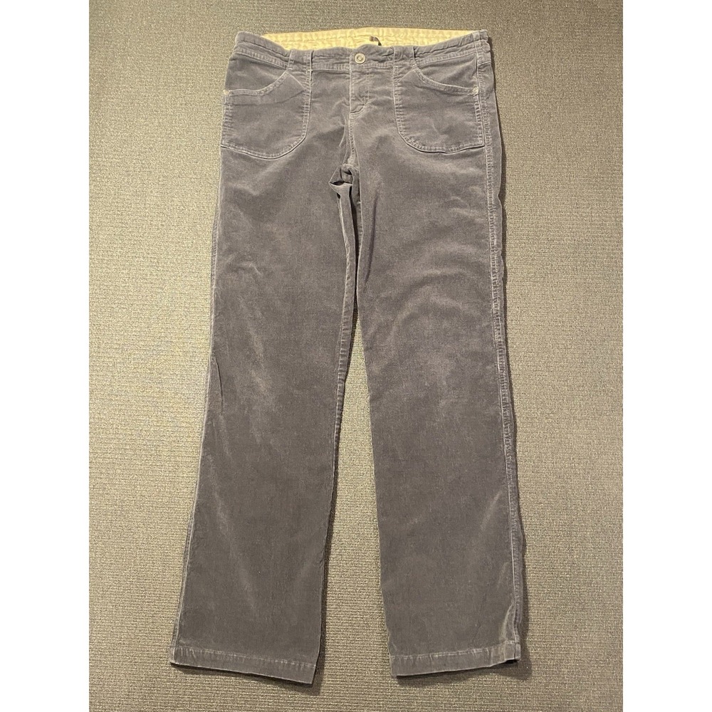 Kuhl Lydia Pants Womens Sz 14 Corduroy Mid Rise Straight Leg Outdoor Casual Gray